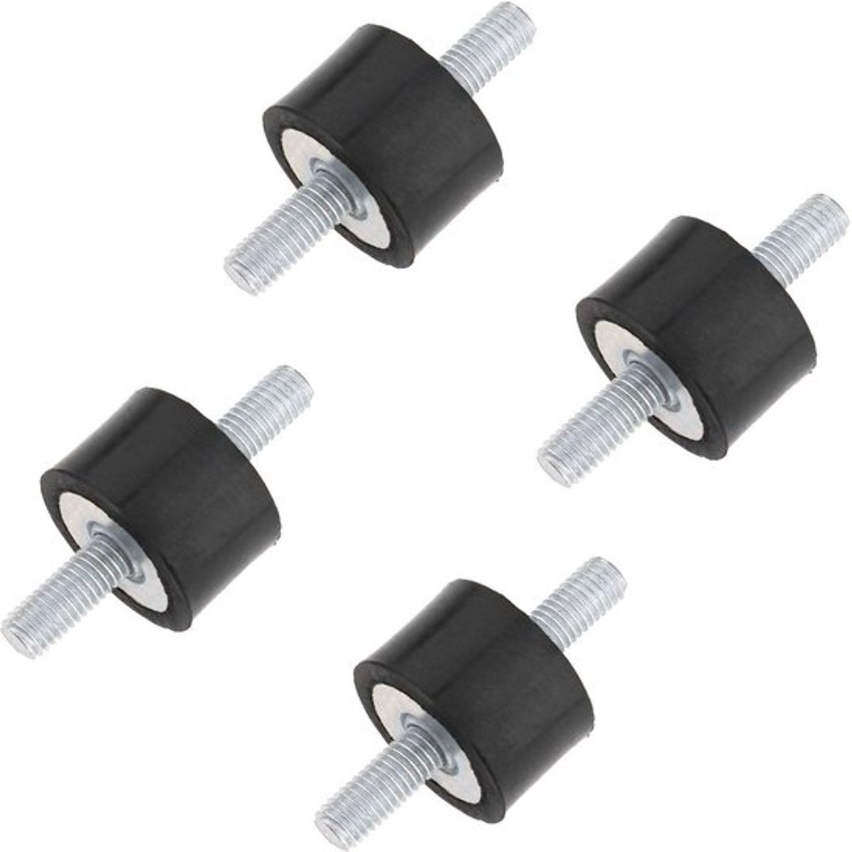 Schokdemper Rubber - 4 Stuks M8 - Trillingsisolatie - Isolator Mount - Staal - Stabiliteit en buffer - Trillingsisolator