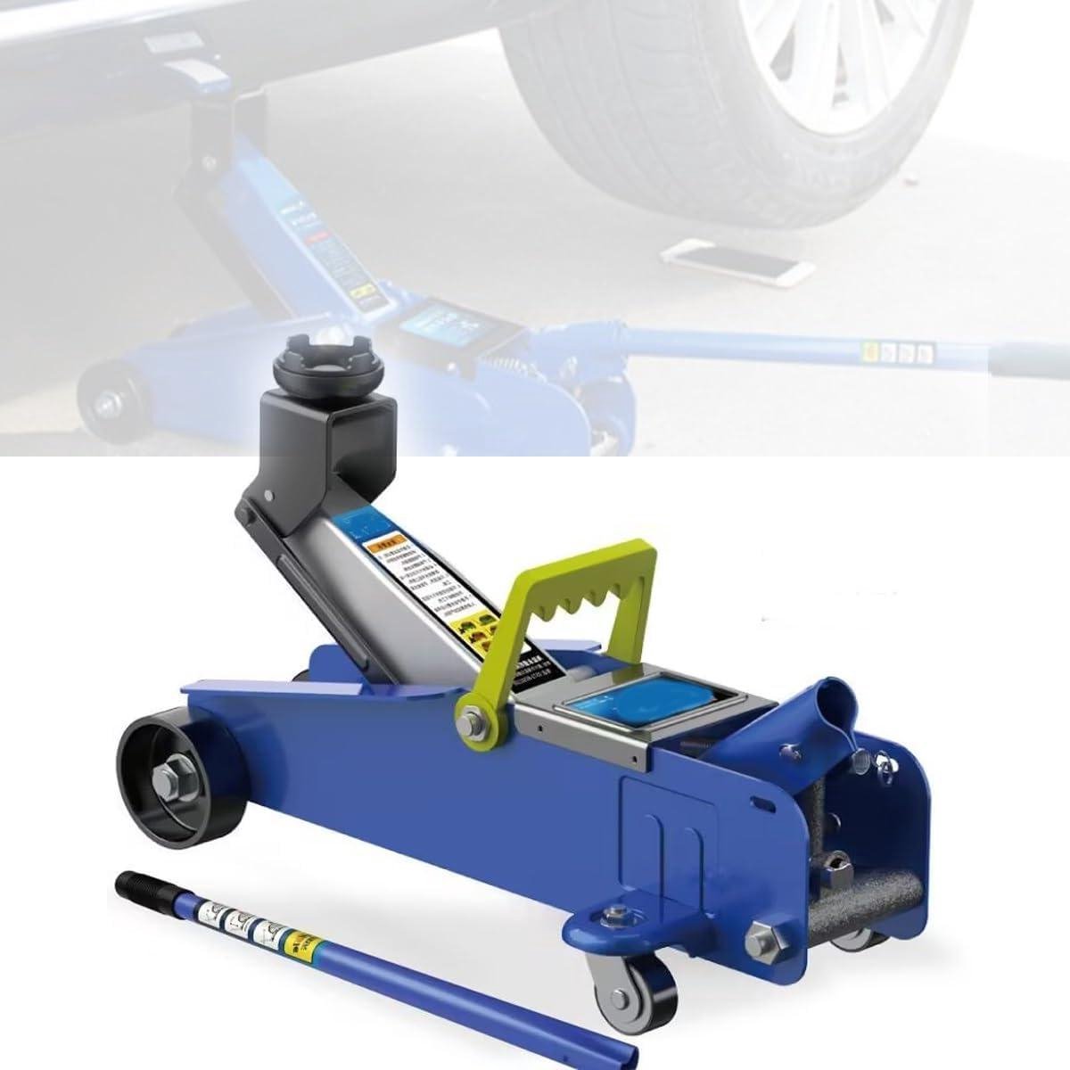 Autokrik 2 Ton - Vloerkrik Hydraulisch - Band Wisselen - Laag Profiel - 13.5-32 cm - Zwart