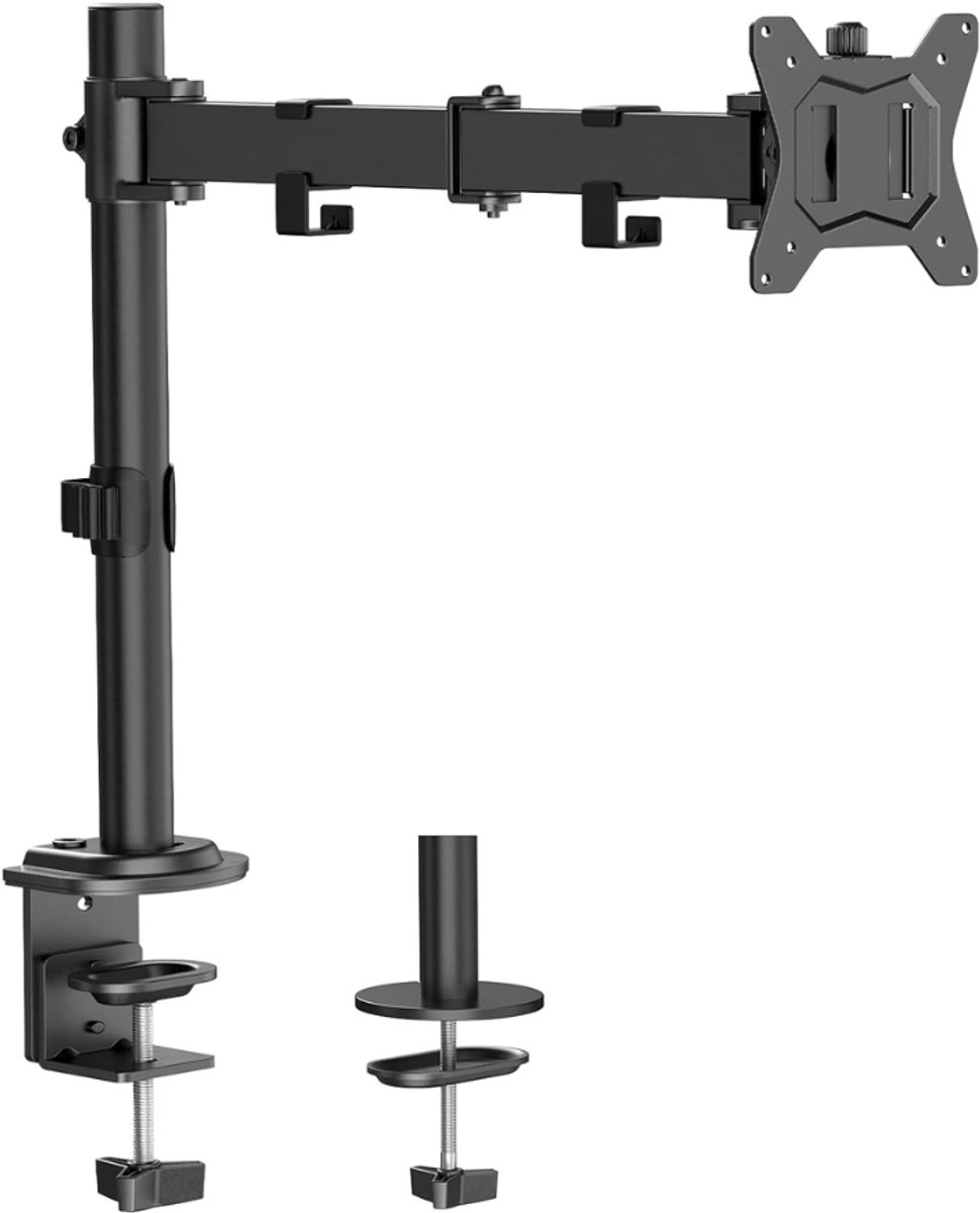ZRNS® Monitor arm 1 Scherm - Monitorbeugel Verstelbaar - Ruimtebesparend - 17-32 Inch - Kantelbaar en Draaibaar