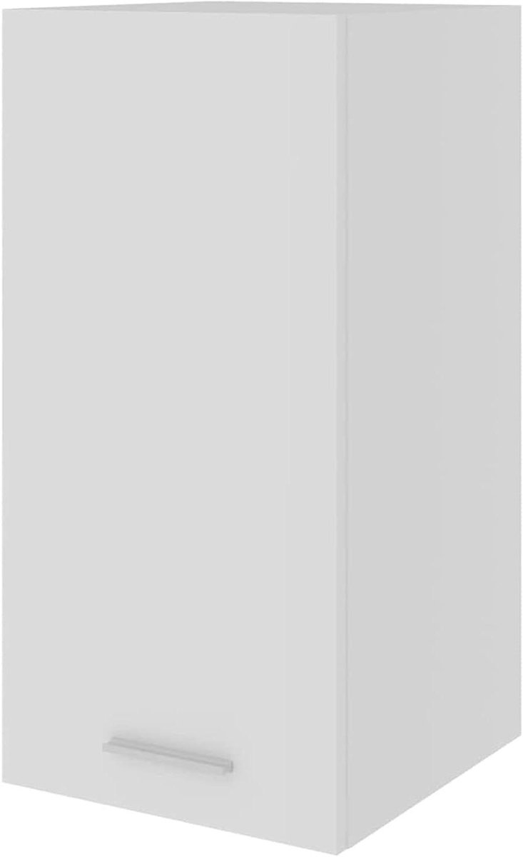 Hangkast Keuken - Wandkast Keukenmeubel - Keuken Organizer - Twee Planken Deur - 295x31x60 cm - Wit