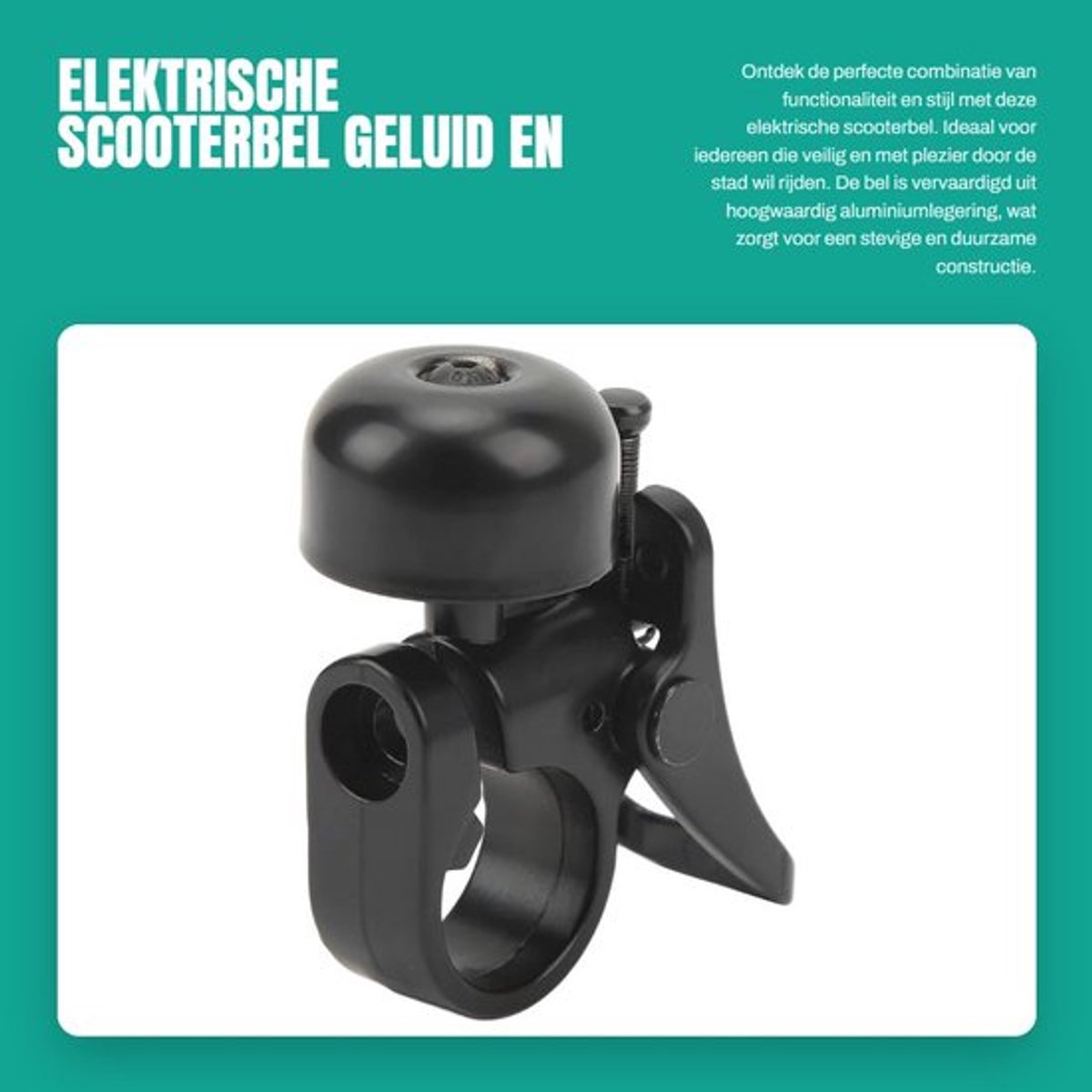Elektrische Scooterbel - Geluid en Tactiliteit - Aluminiumlegering - Eenvoudige Installatie - Duurzaam en Slijtvast - Geschikt voor Elekt...