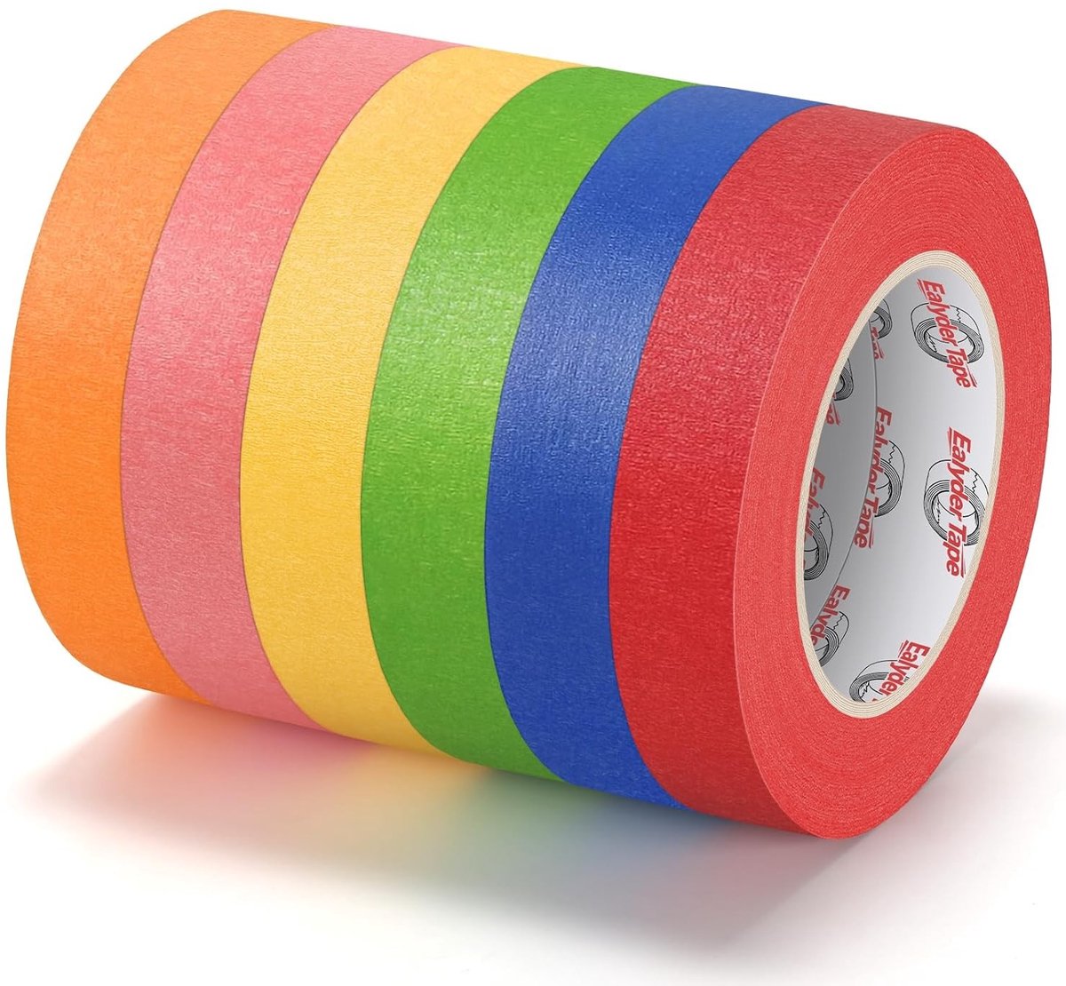 Afplakband - Meerkleurig - 6 Rollen x 24 mm x 54 m - Premium Maskingtape - Voor Creatieve Projecten