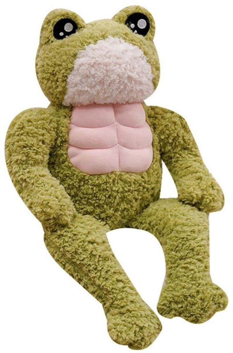 Kikker 3D-gespierde knuffel - Pluche speelgoed - 33 cm - Verjaardagscadeau - Kerstcadeau - Veilig voor kinderen