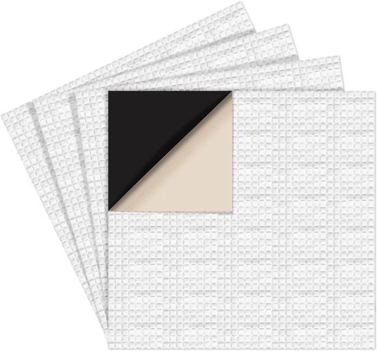 Vijverfolie Reparatiepatch 20x20cm - Butylrubber/Aluminiumfolie - Zelfklevend - Dikte 1mm - Geschikt voor Tuinzwembad - Voldoende hoeveelheid