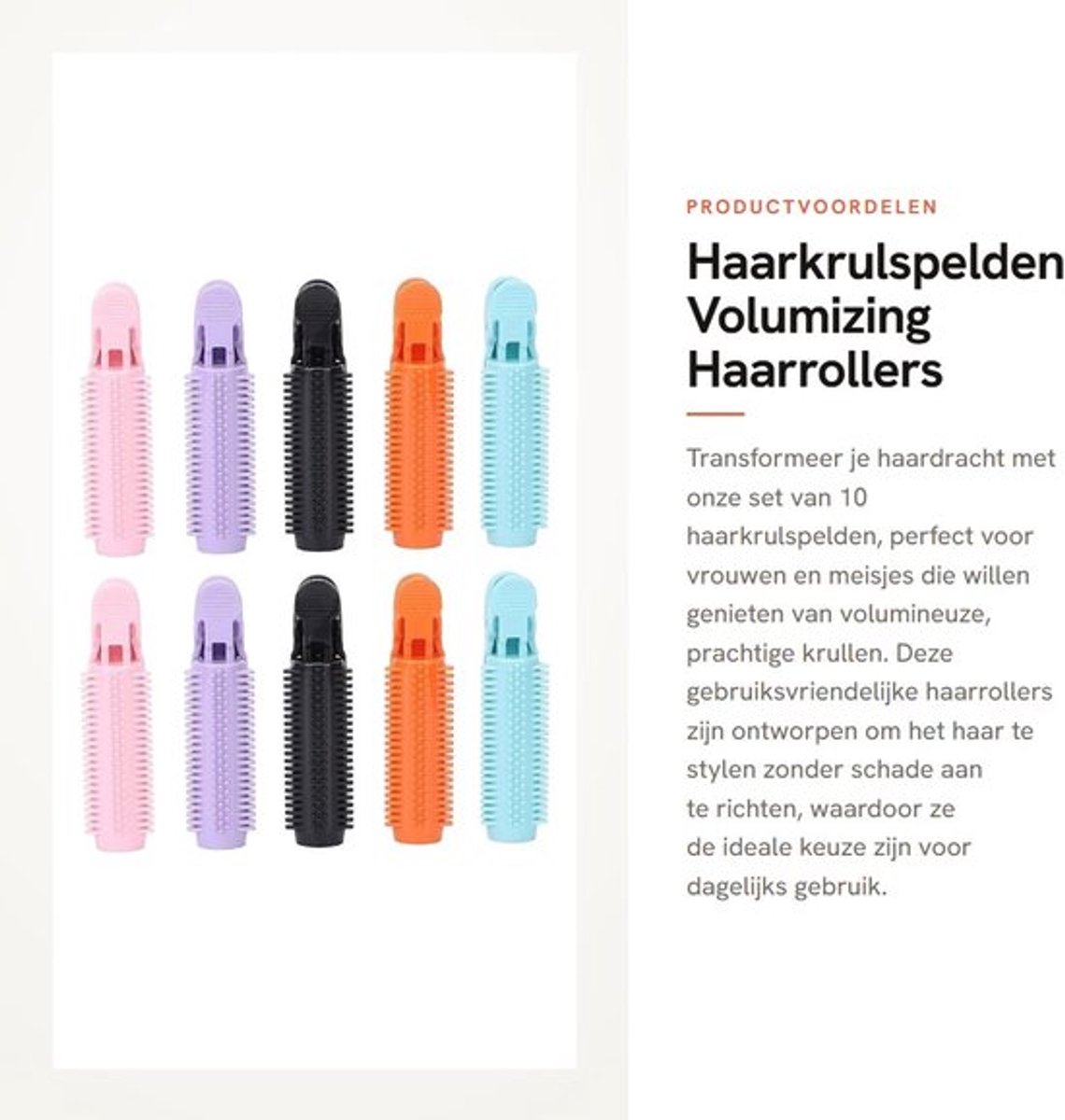 Haarkrulspelden 10 Stuks - Haarrollers - Haarwortel Clip - Volumizing - Styling Tool - Eenvoudig te gebruiken