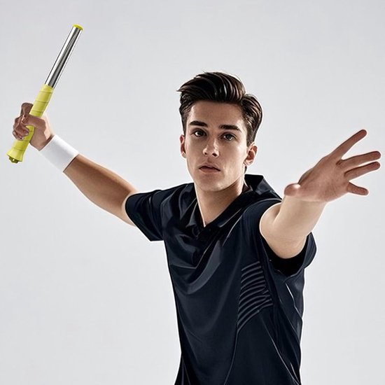 Badminton Swing Trainer - Schommeltrainer Racket - Slagtraining Verbeteren - Instelbare Hoek - 32 cm - Zwart — afbeelding 4