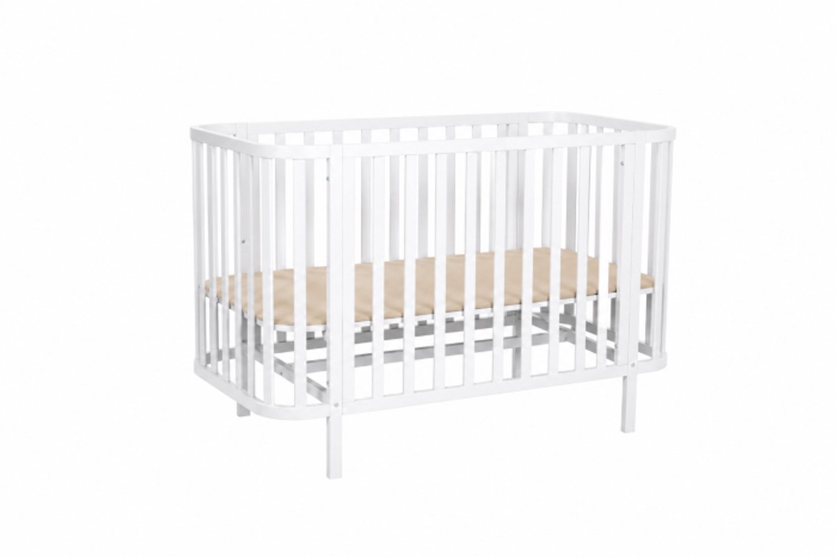 Born Lucky Florida - Babybed 60x120 cm - Verstelbare Bodem - Wit – foto 3