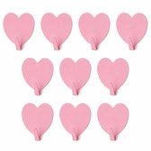 Consumerce® Zelfklevende Hartvormige Ophanghaakjes – 10 Stuks – Roze – Haakjes Zelfklevend – Ophang Handdoekhaak – Handdoekhaakjes – Handdoek Hangers – Ophanghaken – Plakhaakjes – Plak Haak - Haken
