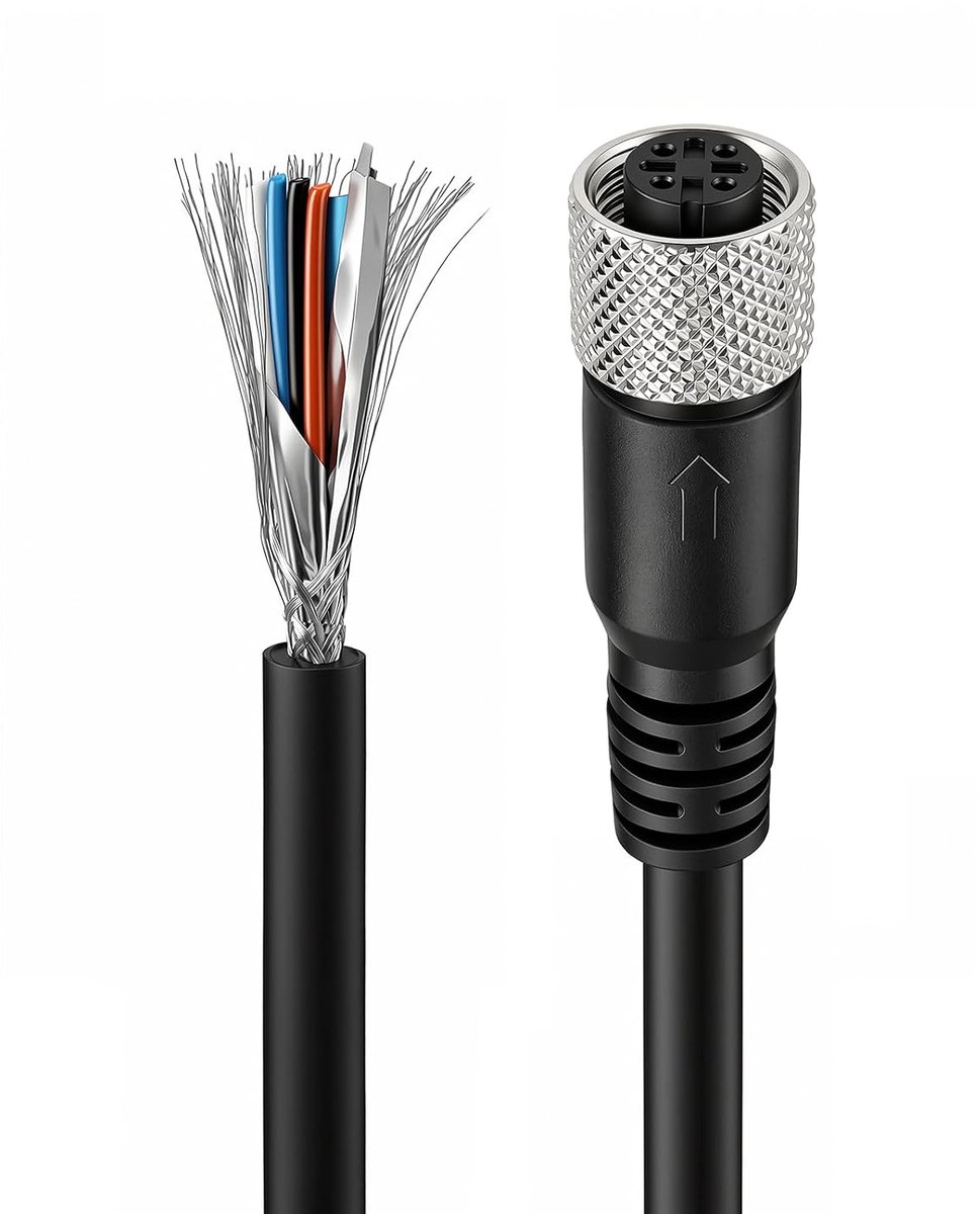 M12 A-gecodeerde 4 Pin Vrouwelijke Sensor Kabel - 5M - Draad eind - ShopVlot