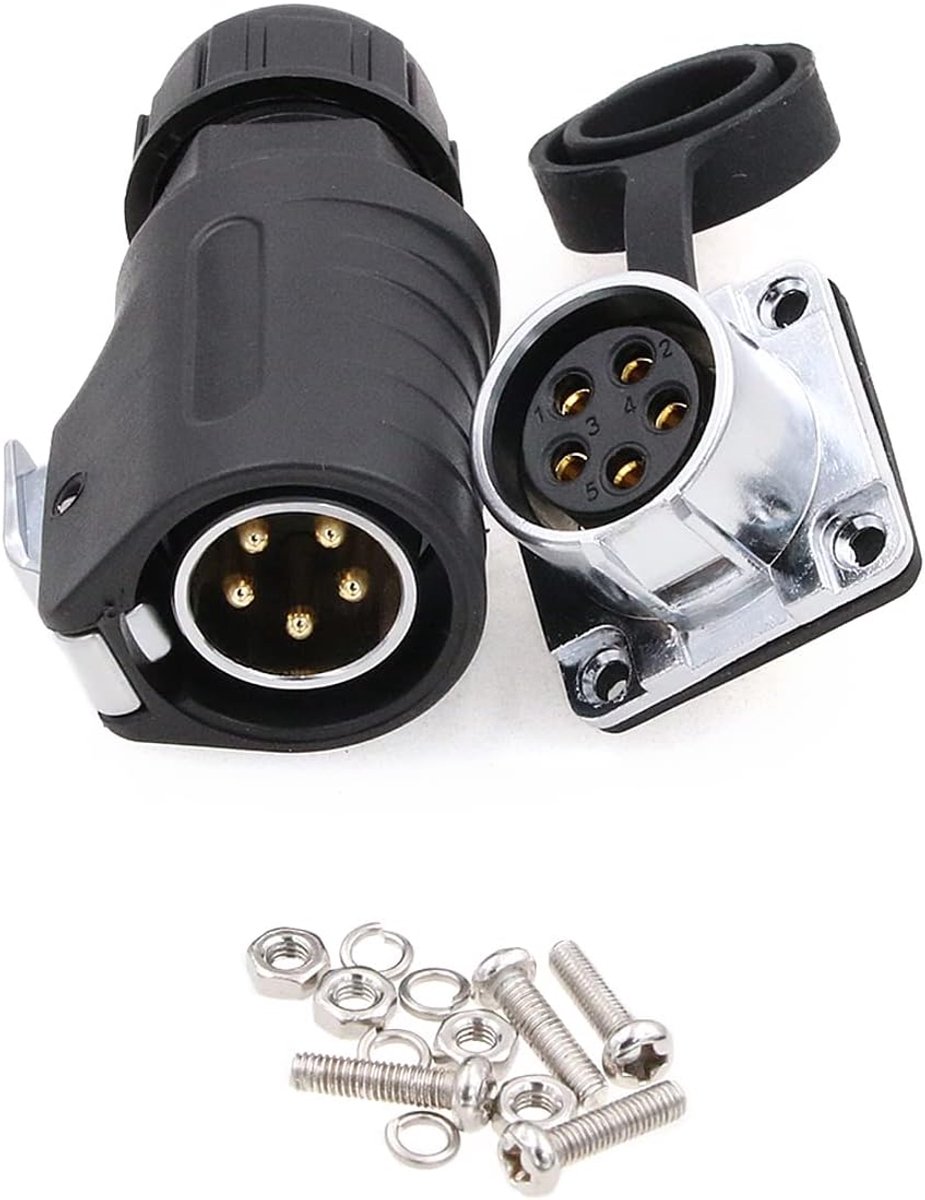 Waterdichte connector LP20 - 5 pin - IP65 - voor zonnepanelen en LED verlichting - ShopVlot