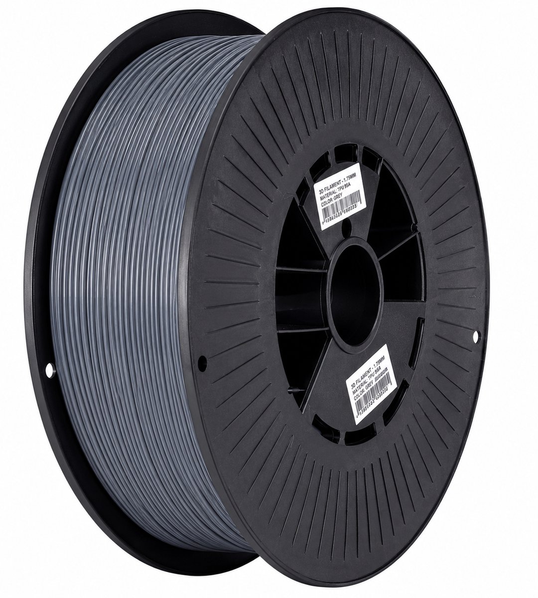 TPU Grijs Filament 93A – Flexibel en Slijtvast 3D-Printmateriaal