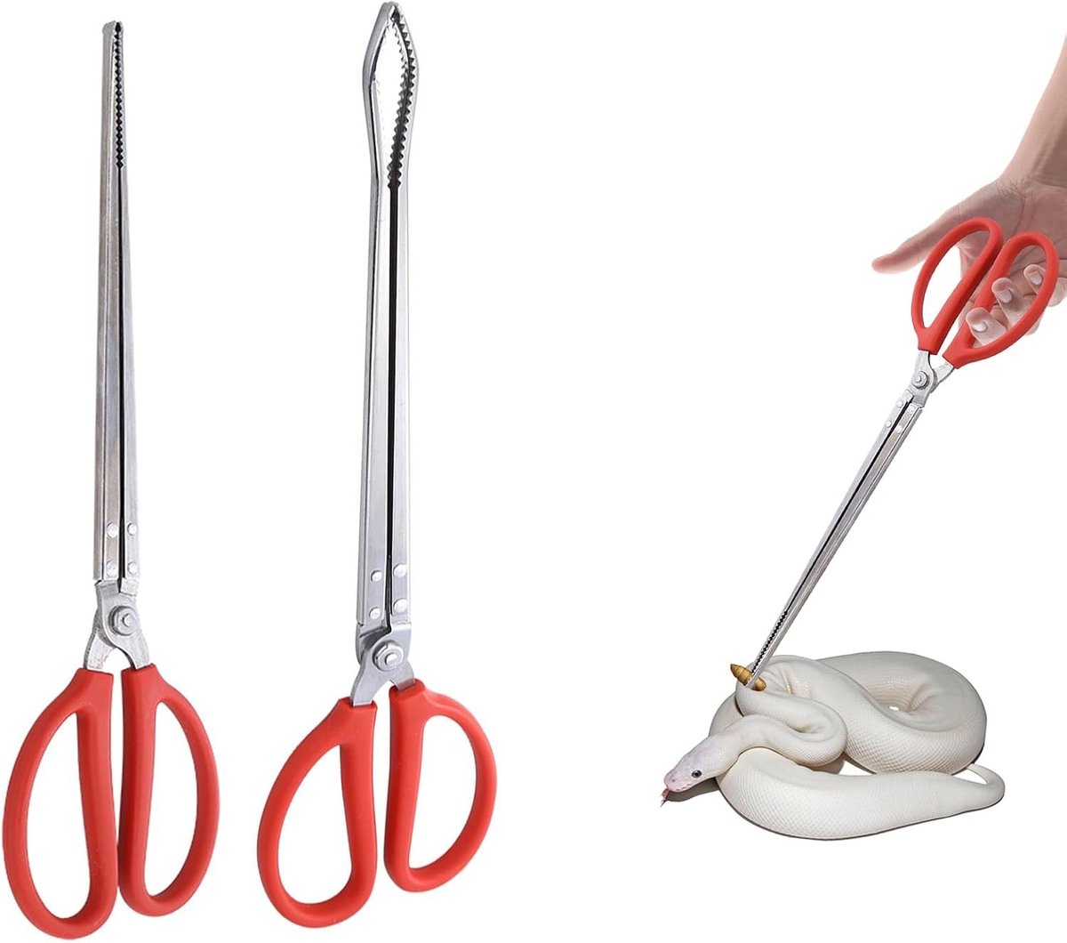 Set van 2 Lange Voederpincetten van 38 cm voor Slangen, Schildpadden en Hagedissen, Ideaal voor Dierenliefhebbers