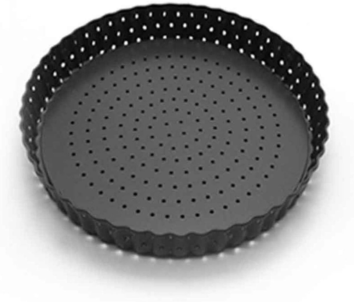 Ronde Pizza Pan met Gaten van Koolstofstaal, Antiaanbaklaag voor Perfecte Pizza's, Bakplaat voor Thuisoven en Multifuntioneel Gebruik (Diameter: 20 cm)