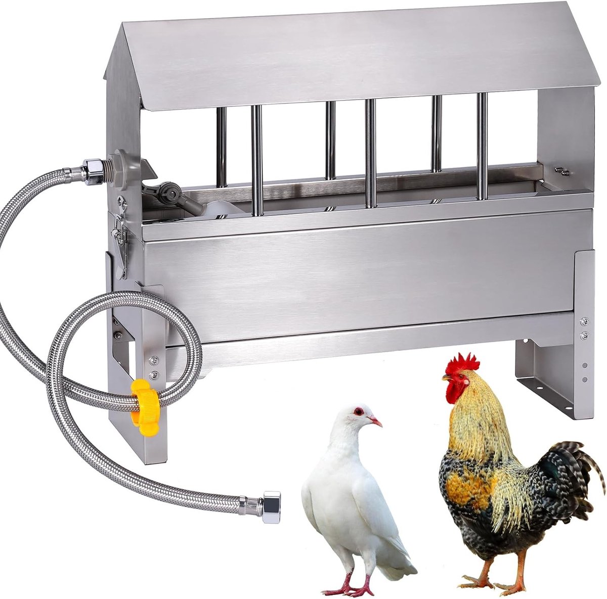 Automatische roestvrijstalen drinker met 1/2 inch vlotterklep voor kwartels, kippen en eenden