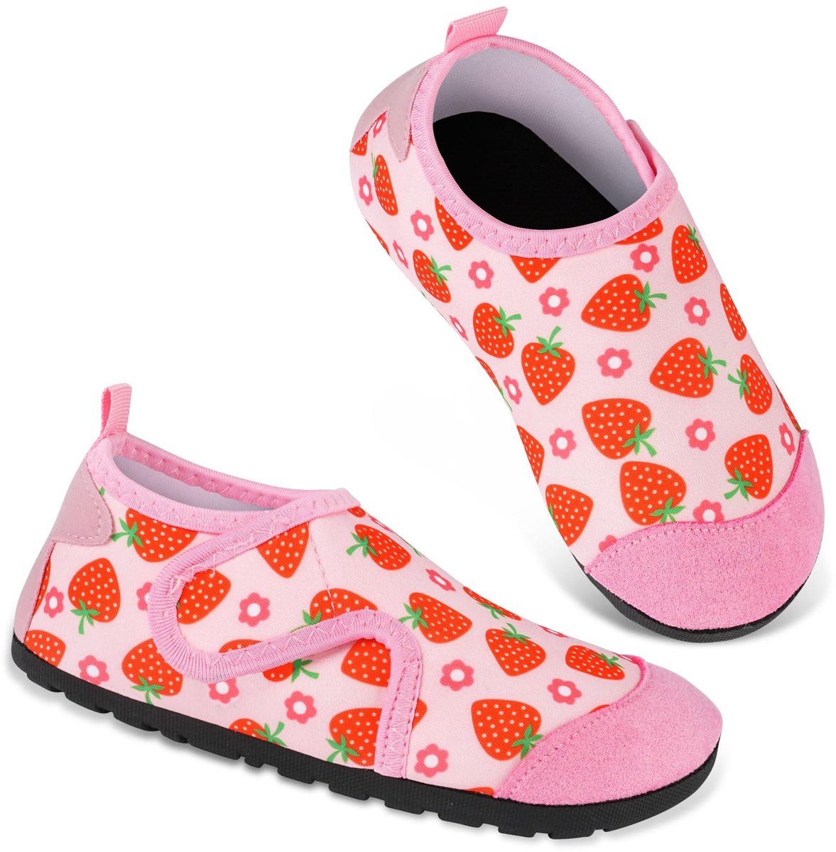 Waterschoenen 28-29 - Klittenband Aardbei Patroon - Sneldrogend - Voor strand en zwembad - ShopVlot