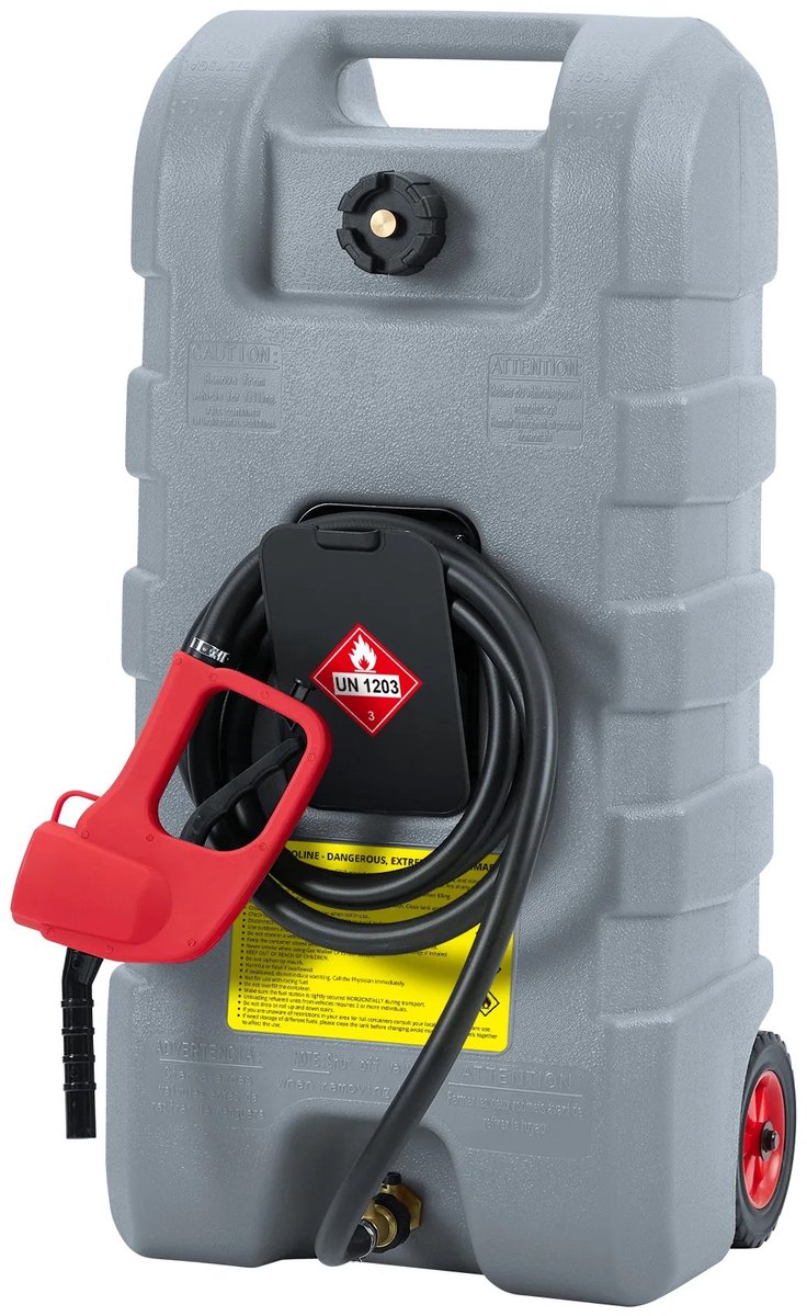 DeltaMerch Jerrycan - Brandstoftank- Dieseltank - Handmatige Pomp - Messing afsluitkleppen - Veelzijdig - 15 gallon - 57 liter