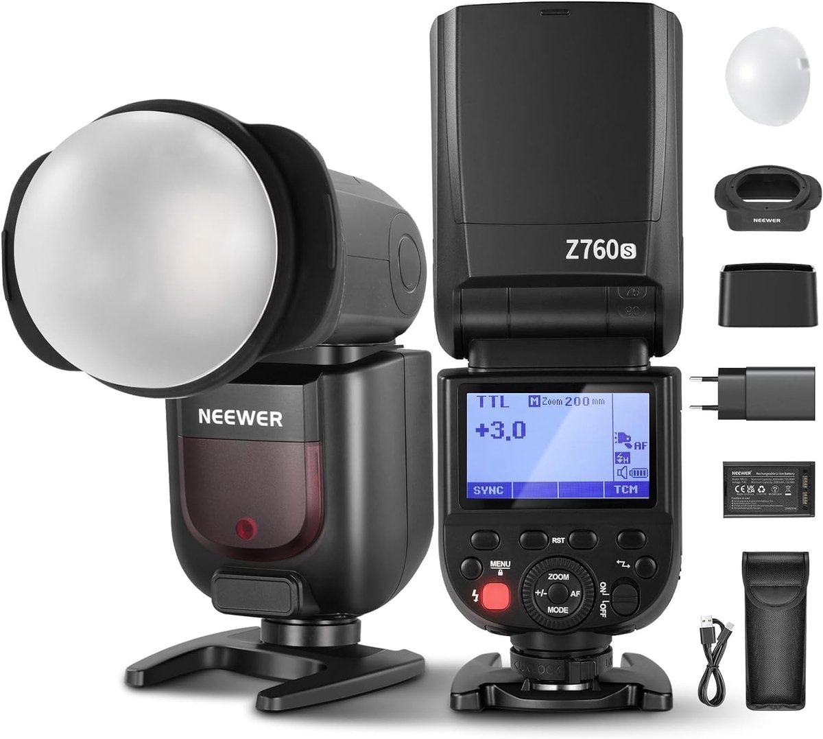 Krachtige Speedlite TTL Flitslicht voor Sony met Magnetische Diffuser, 480 Flitsen en HSS 1/8000s