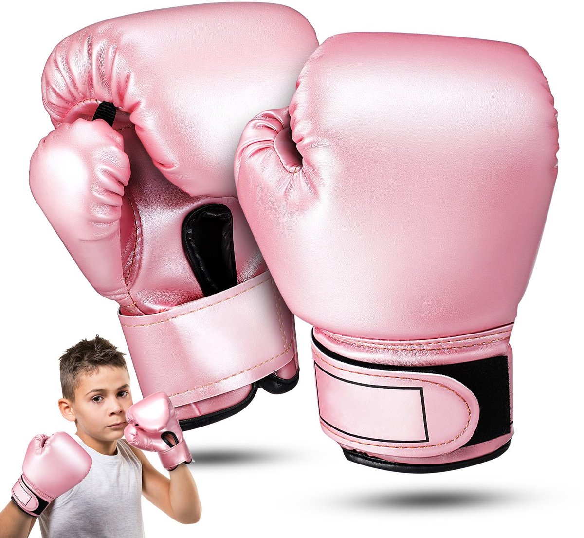 Kinderbokshandschoenen 1 paar - PU-leer en sponsvulling - Ademend - Perfect voor junior kickboksen - ShopVlot