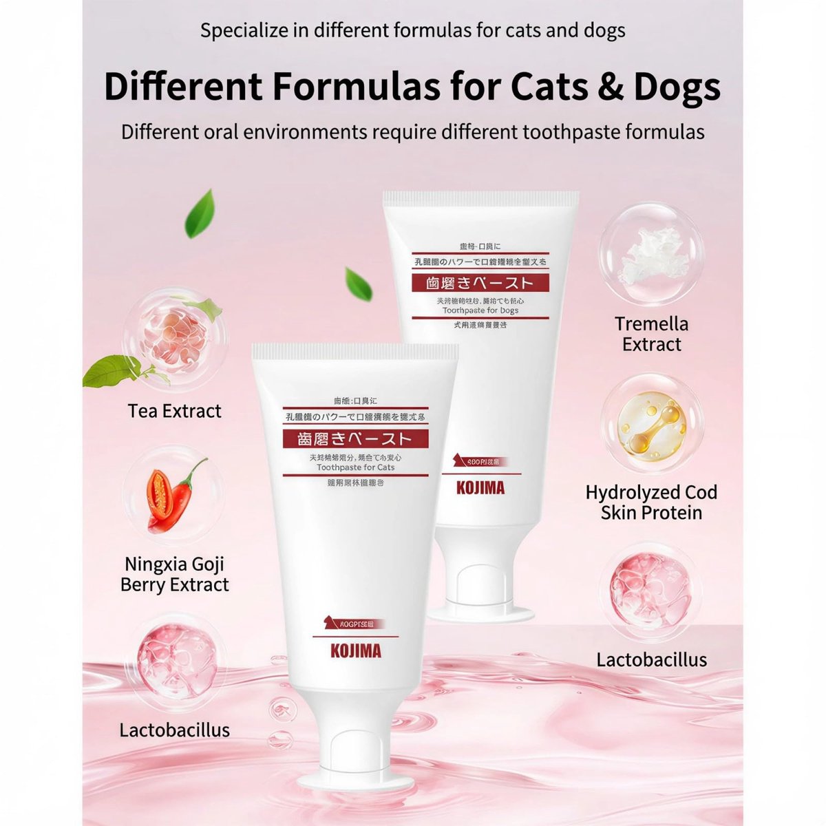 Cat Dental Care Kit - Probiotische kattentandpasta - Ultrazachte tandenborstel met 10.000 borstelharen - ShopVlot
