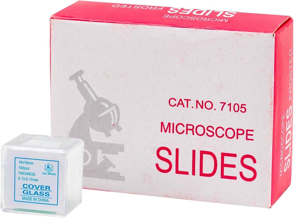 Voorbereide microscopisch glazen platen voor laboratoriumstudies - accessoires voor microscopie, specimen slides en preparaten