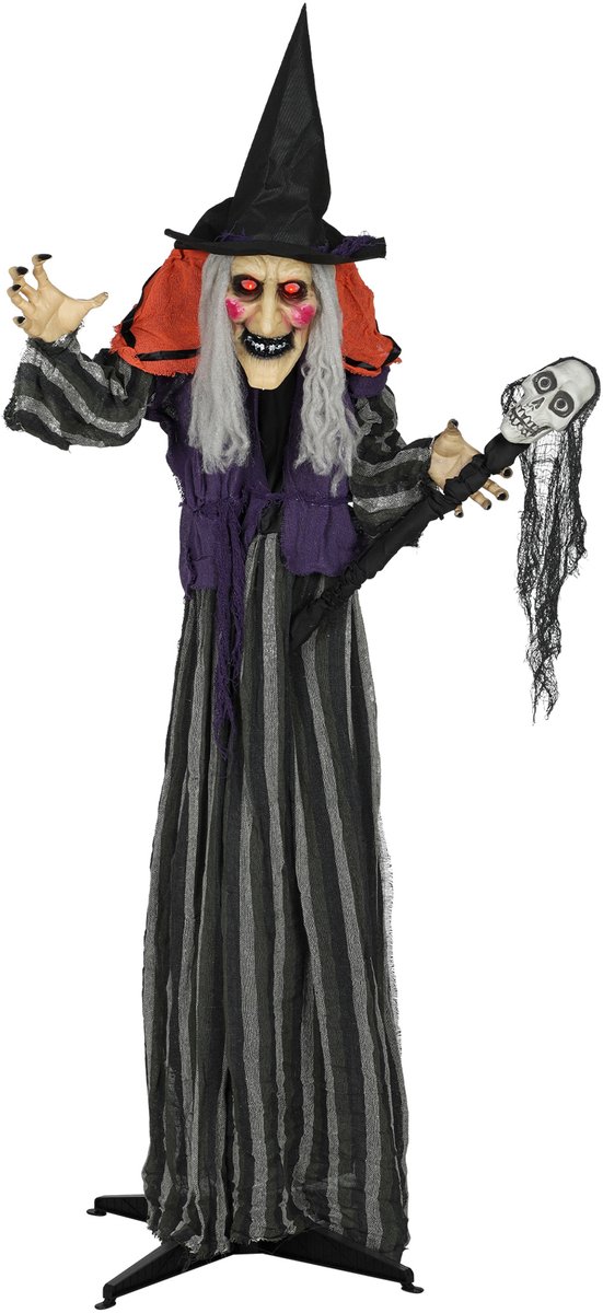 Outsunny Halloween Decoraties Staal, Polyester 70L x 20B x 160H cm Oranje