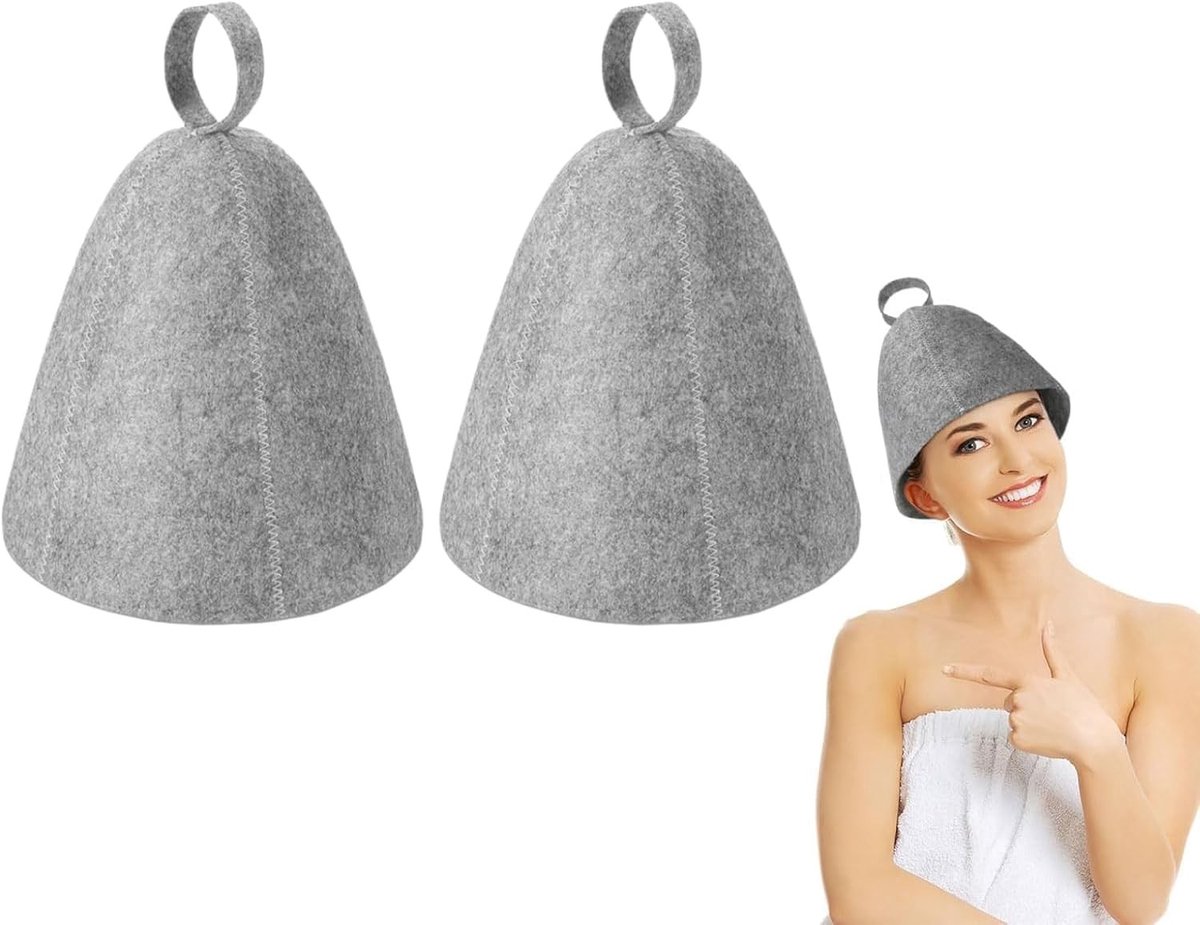 Saunahat Set van 2 - Warmtebescherming voor de Sauna, Comfortabel en Ademend Materiaal