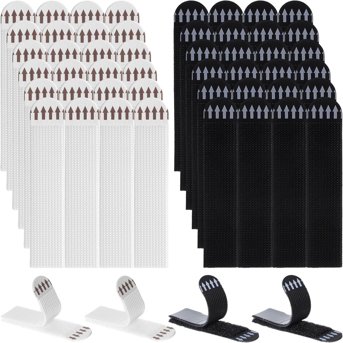 Zelfklevende fotoophangstrips, 24 paar, 19 x 92 mm, ideaal voor foto's en posters, zonder spijkers, perfect voor doe-het-zelf knutselen en wanddecoratie