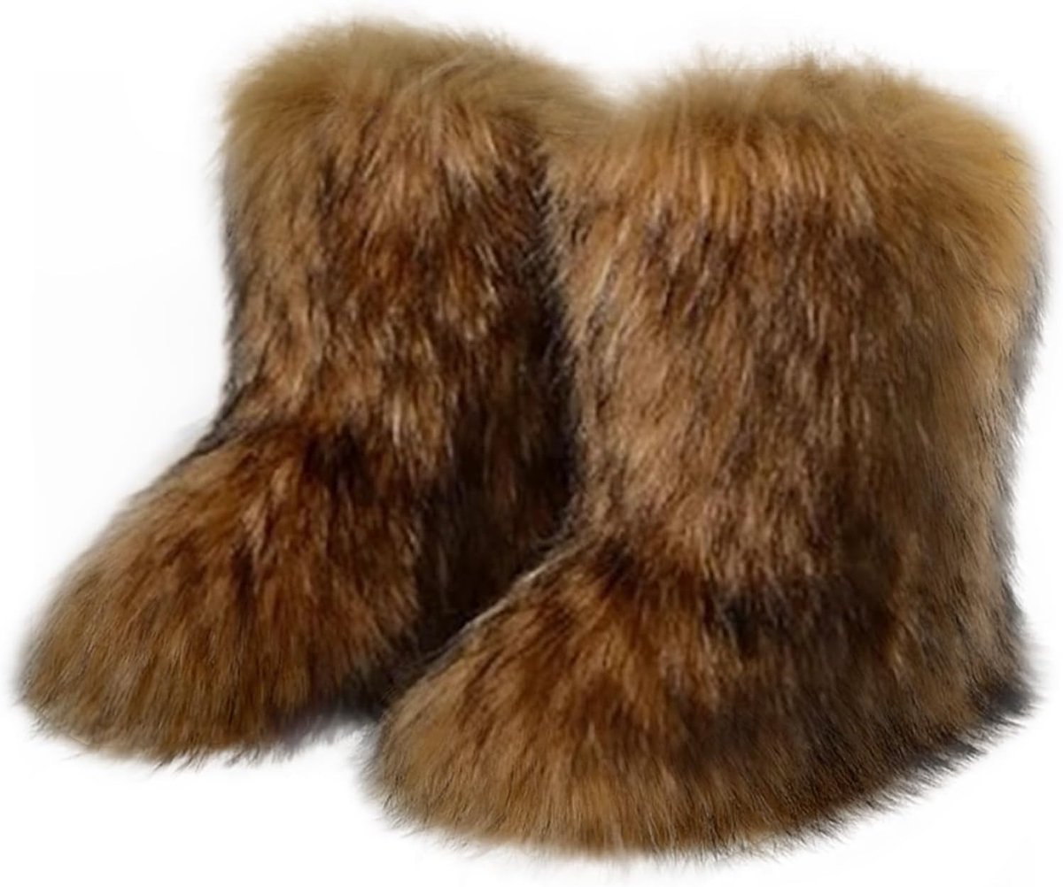 Dames winterlaarzen met fluffy voering, warme suède mid-calf snowboots voor casual gebruik