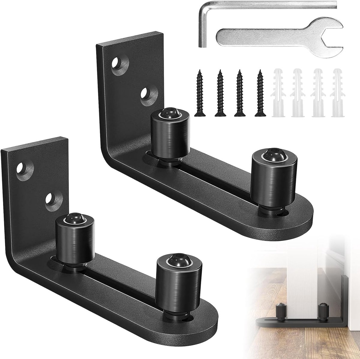 Bottom Guide, Sliding Door Rail, Adjustable Floor Guide, Lower Guide for Wooden Door, Adjustable Sliding Door Guide - ShopVlot