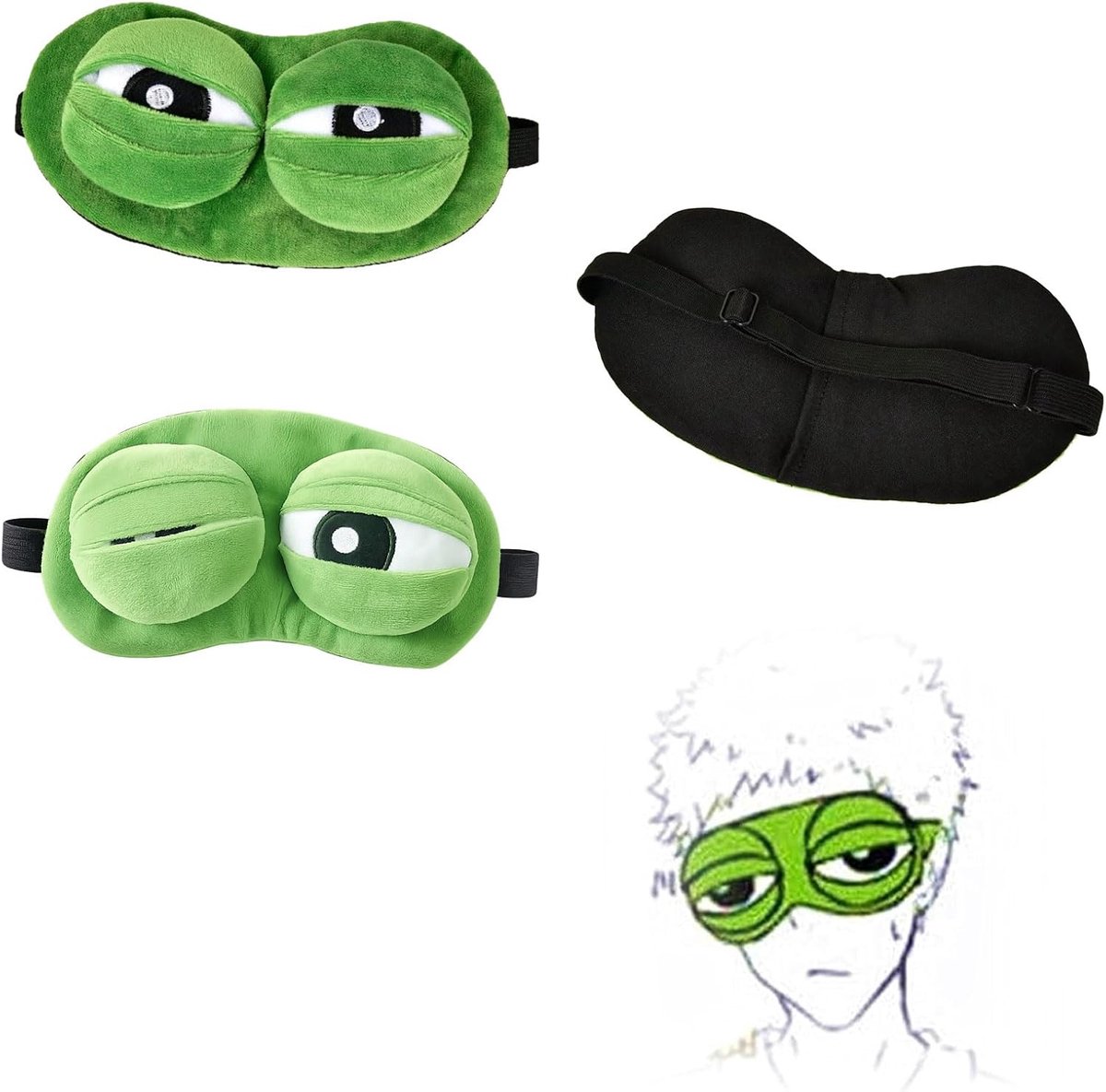 Grappig nachtmasker, 2 paar, slaapmaskers - ShopVlot