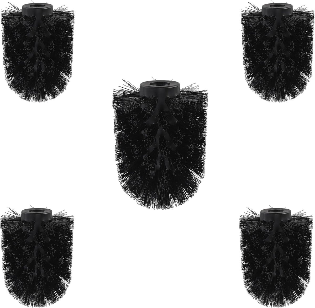 BVL Toilet brush black,toilet brush replacement brush heads,toilet brush heads includes 5 PP brush heads 6.8×6.8×9cm - ShopVlot