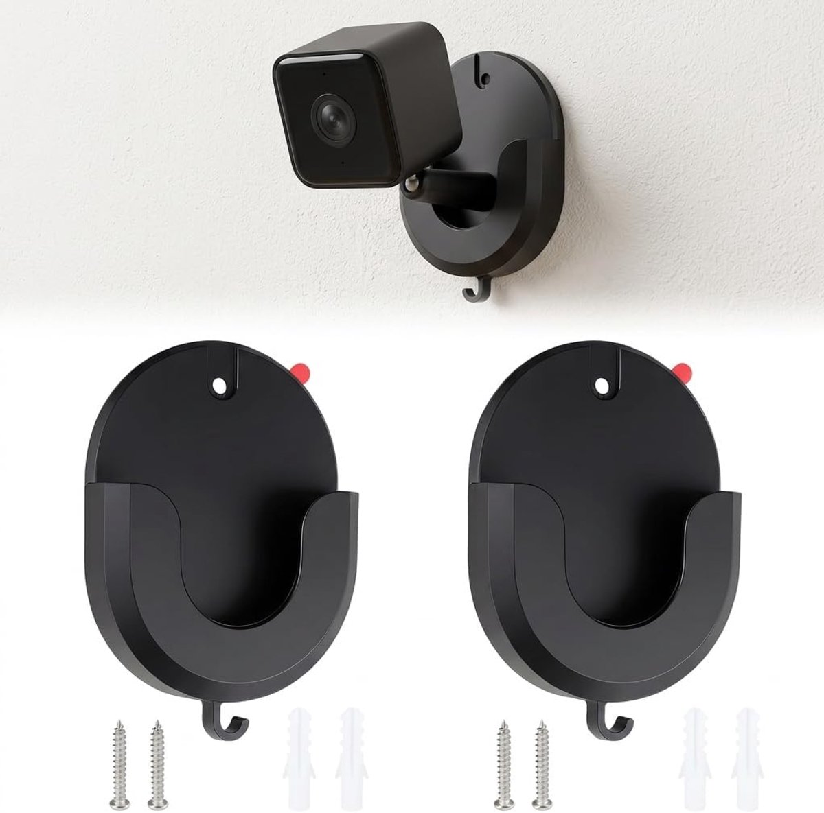 No drill camera wall bracket for ring indoor cam (1st/2nd generation) & Blink Outdoor 4/3/2K+/Mini 2K+/Mini2, strong - ShopVlot