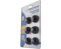 Esperanza eba101 K Black Cable Tie - ranges-câbles and velcro cable ties 6pièce (S) (Black) - ShopVlot