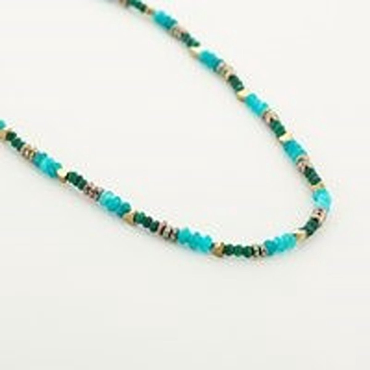 Michelle - Handmade kralen ketting - Stainless Steel - Groen