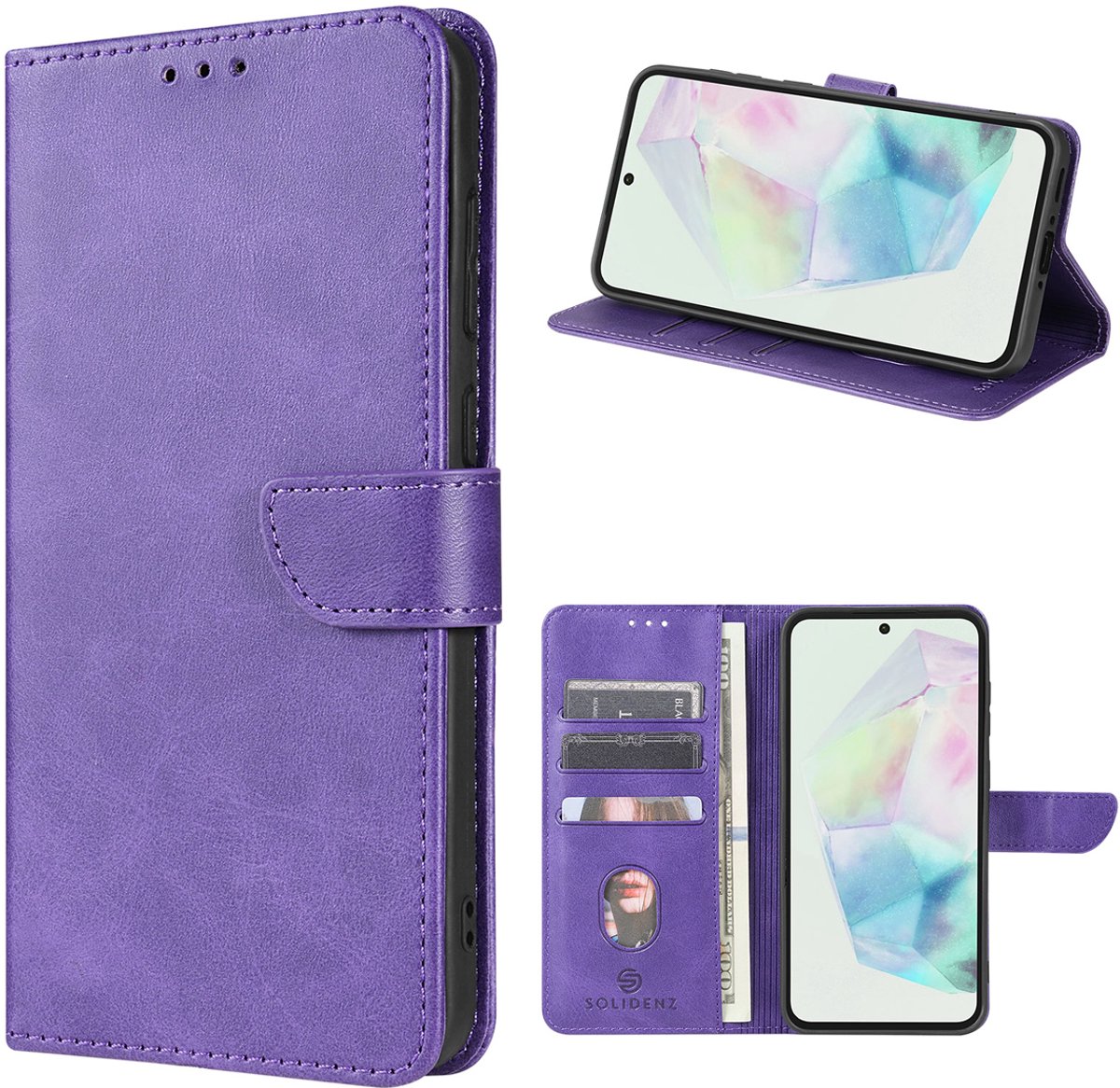 Multimedia & Accessoires Bookcase Hoesje geschikt voor Samsung Galaxy S26 - Paars - 3 Pasjes - Magnetische Sluiting - Kickstand