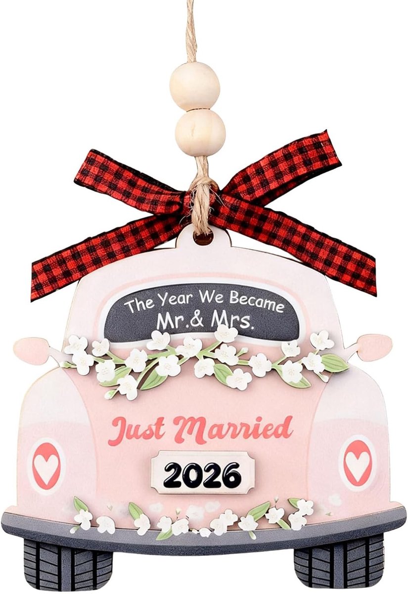 Unieke Huwelijkscadeaus voor Stellen 2026, Eerste Kerst Ornament voor Pasgetrouwden, Bruiloft Geschenken en Bridal Shower Decoratie