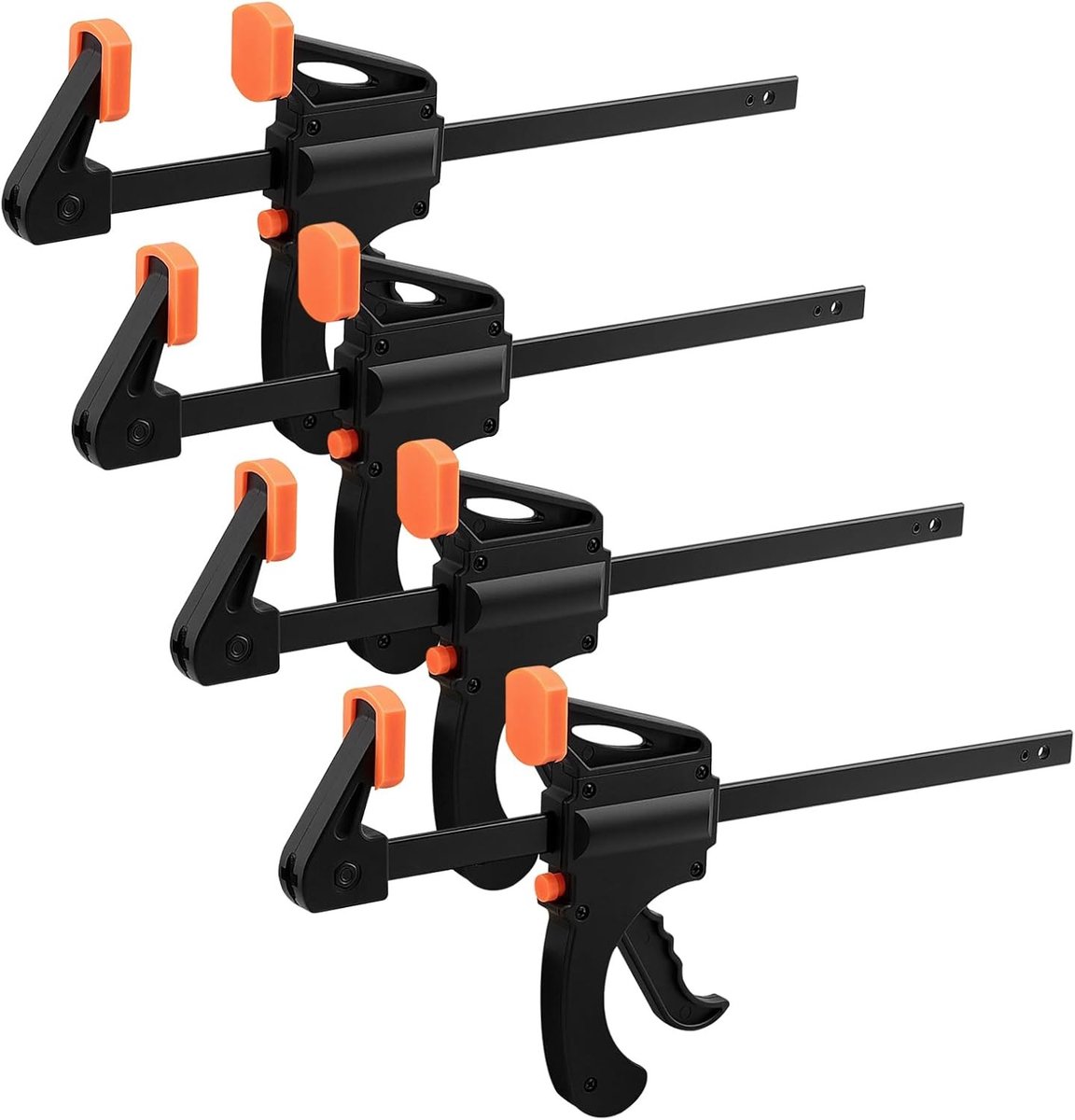 4 Stuks Snelsluitingen, 8 Inch Ratchet Bar Klemmen, Handmatige Quick-Release Klemtools voor Houtbewerking, DIY en Ambachtelijke Projecten
