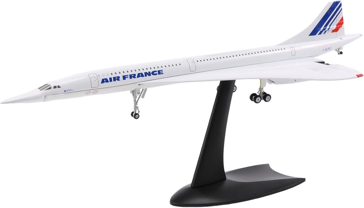 Supersonisch passagiersvliegtuig model van de Concorde voor verzamelaars en decoratie, schaal 1/200