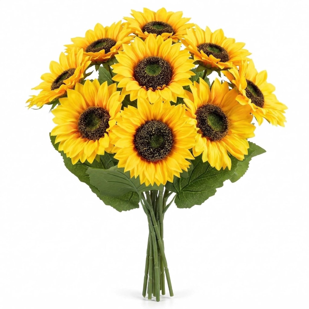 ANBOWEI Kunstzonnebloemen Decoratie 9 Stuks Enkele Steel Zijde Zonnebloemen - ShopVlot