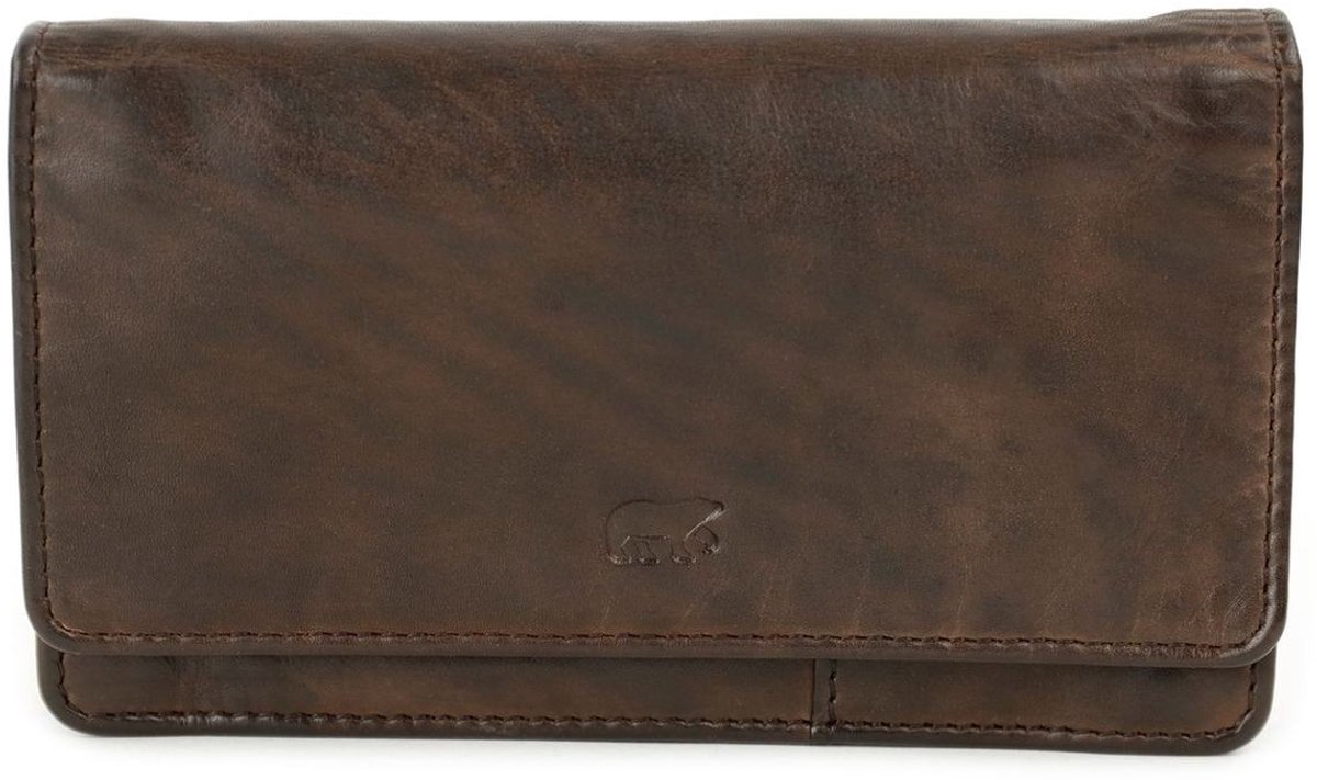 Bear Design Emma Portemonnee CL782 - Brown – Van leer – Bear Design Emma CL782 is een leren overslagportemonnee voor wie pasjes, briefgeld en muntgeld overzichtelijk wil meenemen
