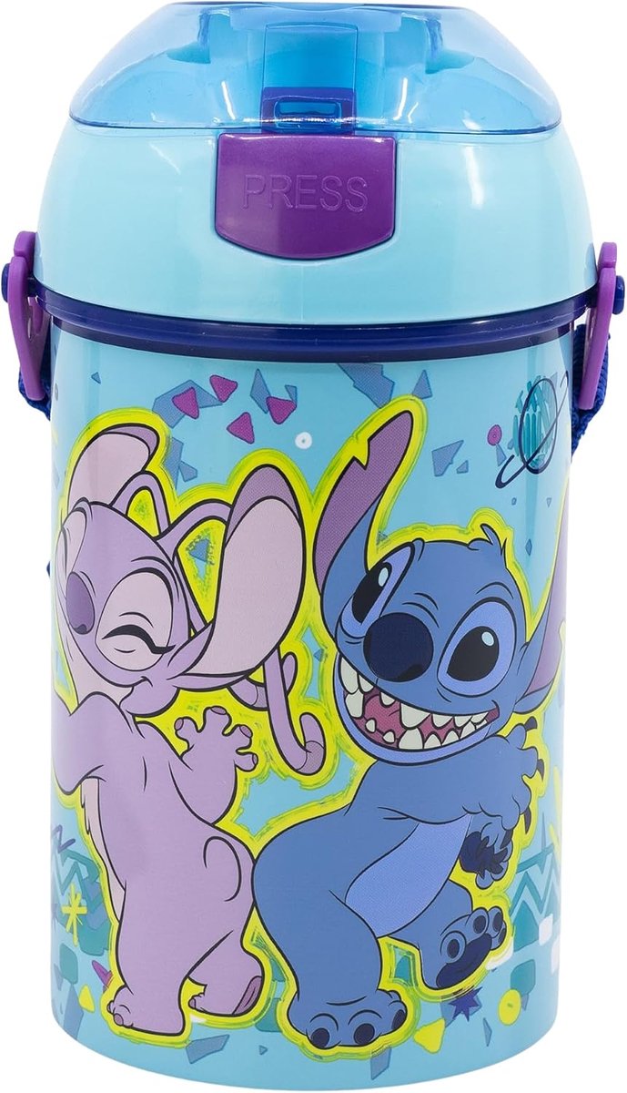 SnelShoppen - Herbruikbare Fles Robot Pop Up met Rietje, Corra en Sluiting van 450ml | Ideaal voor Kinderen, Feest, Camping en Dagelijks Gebruik
