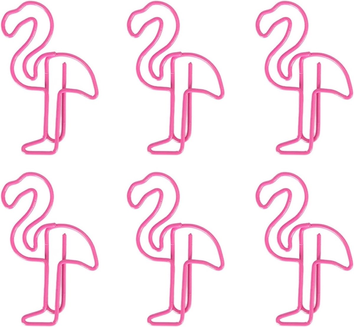 Schattige Flamingo-vormige Paperclips - 100 Stuks Antislip Papieren Klemmen voor Documenten, Kantoor en Creatieve Projecten