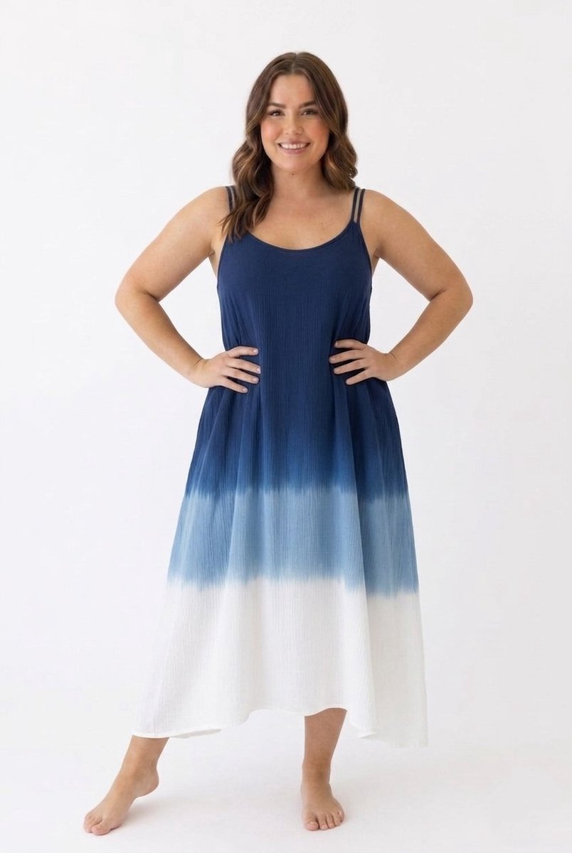 Bagoes jurk straps blue