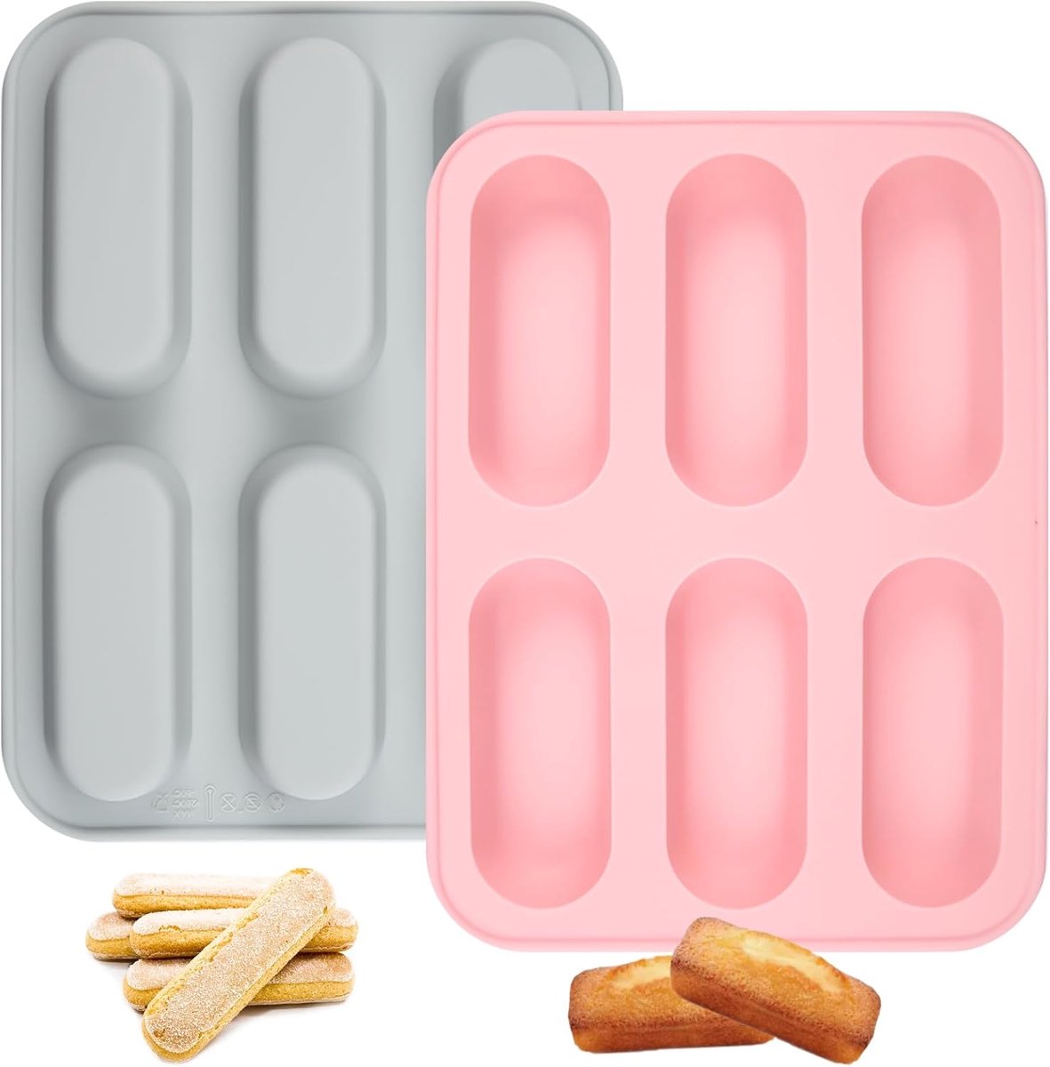 Mini siliconen bakvorm 6 holtes - anti-aanbak - 2 stuks - ideaal voor muffins - ShopVlot