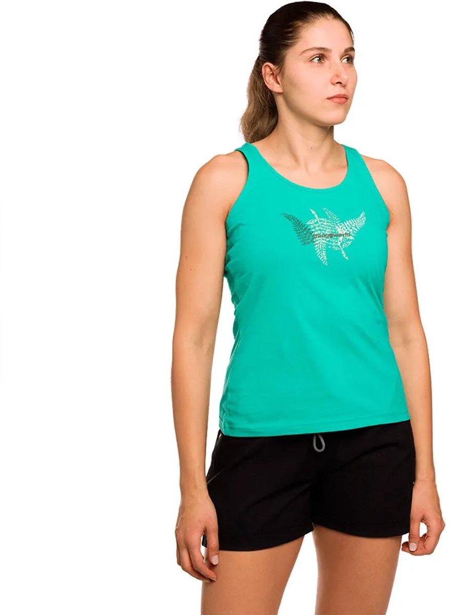 Trangoworld Fern Mouwloos T-shirt Vrouw Groen