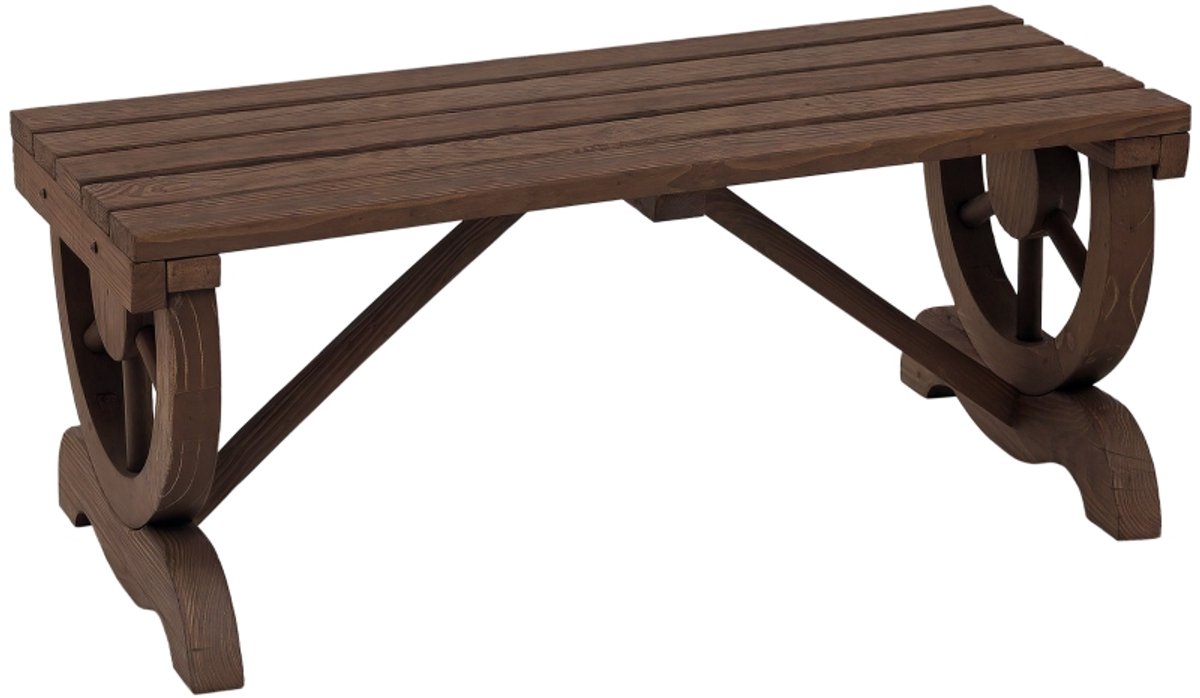 Tuinbank 98 × 50 × 39,5 cm bruin hout zitbank schoenenbank rustbank landelijke stijl praktisch en stijlvol eenvoudig te reinigen stabiele en duurzame constructie geschikt voor tuin terras balkon en buitenruimte