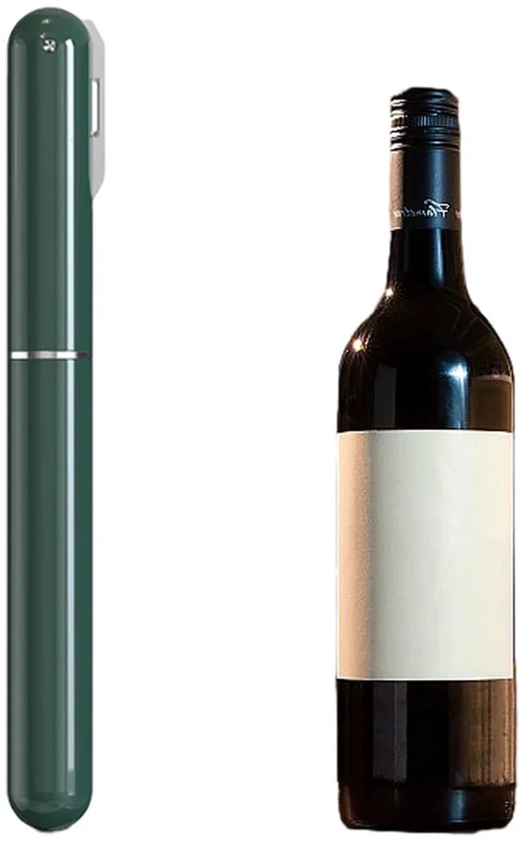 2-in-1 pneumatische flesopener, flesopener Geschikt voor eenvoudige luchtpomp, groen.