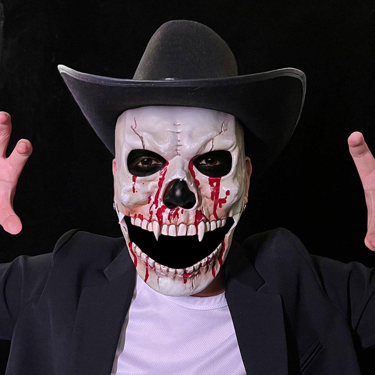 Halloween Schedelmasker - Grijs - Volwassenen - Griezelig Cosplay-Masker voor Feestdecoratie