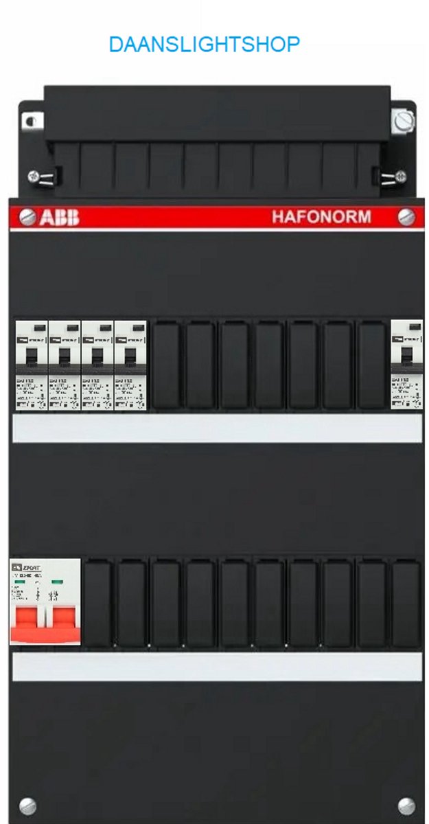 ABB 1 fase groepenkast – 5 groepen – EMAT aardlekautomaten 30mA – Emat hoofdschakelaar - Lichtgroepenkast 5 groepen