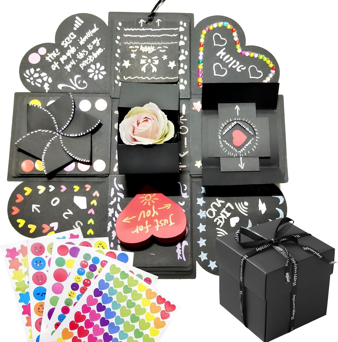 Creatieve Cadeaubox met Fotoalbum en Scrapbook voor Verjaardag, Bruiloft en Valentijnsdag - Unieke DIY Herinneringen Maken